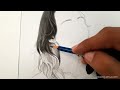 How To Draw Realistic Hair / Realistic Hair Drawing Tutorial / REAL-TIME