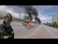 Massive Fuel Tanker Fire on I-25 Near Denver, Complete HD Fire Department Footage