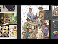 Painting Team Avatar Modern AU -  Process & Chatting