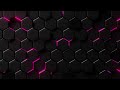 Cybernetic Cells: Dynamic VJ Loop with Glowing Hexagons. 4K Looped Animation