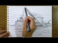 Sydney Opera House - pen drawing