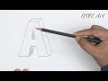 3D Letter Drawing A