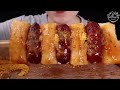 ASMR MUKBANG｜CHEESE BALL, CORN DOG, FRIES, CHEESE STICKS, MENBOSHA 뿌링클 사이드 치즈볼 치즈스틱 감자튀김 핫도그 소떡소떡 먹방