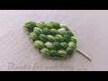 Gorgeous 3D leaf hand embroidery|latest hand embroidery|hand embroidery leaf embroidery