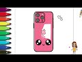 How to Draw a Cute iPhone 15 Pro max Step by step Follow Along video for KIDS