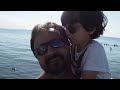 Salar and Daddo having fun at the beach.