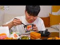 ASMR MUKBANG | CHEESE BURGER, Chili Cheese Fries, Fire Noodles, Fish and Chips recipe ! eating