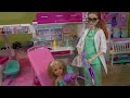Barbie and Ken Chores Day Story with Chelsea Pretending to be Sick and Barbie Emergency Doctor Visit