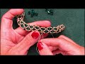 Netted beaded bracelet with 6mm Swarovski and seedbeads beading tutorial