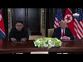 President Trump and North Korean Leader Kim Jong Un Signs a Declaration of Friendship