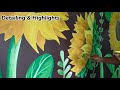 Mural Painting (sunflowers) step by step