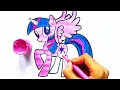 Coloring in Twilight Sparkle😍🌈Coloring,Painting & Drawing for kids & Toddlers.#kidsvideo #kids #100