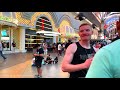 [4K] Fremont Street Las Vegas - Night Walking Tour & Travel Guide 🎧 Binaural Sound