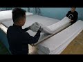 Amazing! Memory foam mattress mass production process.