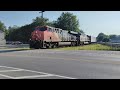 CN M340 at Griffith with a lesson why we don't stop on railroad tracks.