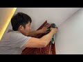 Amazing Woodworking // bedroom decoration project with natural wood