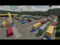 BUILDING A HUGE CONTAINER DEPOT! | FS22 | Forestry | Holmåkra 22 | Timelapse | E22