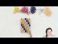 Playful Pixels Square Stitch Earrings - DIY Jewelry Making Tutorial by PotomacBeads