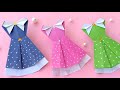How to make a Pretty Origami Paper Dress // Origami Paper Folding Craft