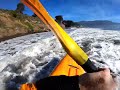 NorCal Kayak Surfing Rolling Waves