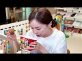 [Mukbang ASMR] Korean Convenience Store FOOD ✨ Eat with Baby Miso! Ramen Kimbap Desserts Ssoyoung