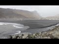 Climbing on a Breakwater in Southern Iceland