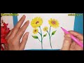 marker colour painting 🎨 flower painting |satisfying art |