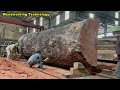 Amazing Woodworking Factory | Extreme Wood Cutting Sawmill Machines, Cheesy Wood Giant 1000 Year Old