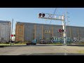 CSX Rack Train LIRC Crossing Onto B&O Sub