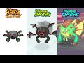 My Singing Monsters, Lost Landscapes, The Explorers, Dark Island, Banban Island Redesign Comparisons