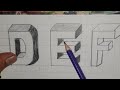 3D EASY DRAWING PART 2 || ENGLISH LETTERS 3D || TUTORIAL 3D ENGLISH LETTERS #drawing #drawingvideo