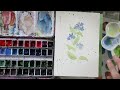 Watercolor Month Day 2 - A flower everyday with the Flower Color Guide - Forget-me-not