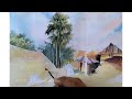 VILLAGE SCENE _ WATERCOLOR DEMO