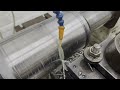 Engine lathe turning stainless steel ASMR relaxing and soothing machinery
