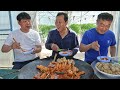 솥뚜껑에 만들어먹는 떡볶이 그리고 유부당면과 당면만두까지.   [Tteok-bokki with dumpling Mukbang]