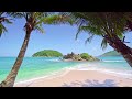 Tropical Beach with Waves crashing on Sandy Shore | White Noise for Meditation & Sleep | 4K UHD