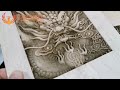 3D wood relief engraving by ruida Co2 laser engraving and cutting machine