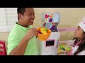 Emma Pretend Play w/ Cute Pink Kitchen Restaurant Toy Cooking Food Kids Playset