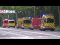 Einsatzfahrten Feuerwehr/Rettungsdienst nach Explosion im Leverkusener Chempark
