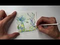 🎨 ZENTANGLE watercolor || Zentangleart || Slow drawing