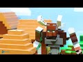 Security Build Hack vs Pillagers | Save The Village - LEGO Minecraft Battles - Animation