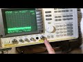 Demo of HP8560E 30Hz to 2.9GHz Spectrum Analyzer with tracking generator, How to use a spec analyser