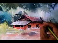 EASY WATERCOLOR LANDSCAPE PAINTING FOR BEGINNERS.