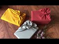 Furoshiki gift wrapping with a little flower - Furoshiki tutorial No.21 - Try this for Christmas!
