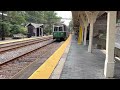 MBTA Green Line 3891 and 3631 leaving Newton Centre