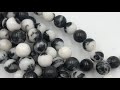 Black & White Jasper Gemstone Beads for Jewelry Making