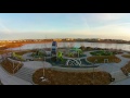 Maple Grove Central Park Outdoor Ice Skating Loop filmed by a drone