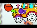 JCB Drawing, Painting, Coloring for Kids & Toddlers | Basic How to Draw, Paint Tips #244