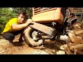 Tiny tractors carrying overloaded wood are extremely dangerous