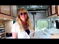 Van Tour Solo Woman Living in A Transit Cargo Van
